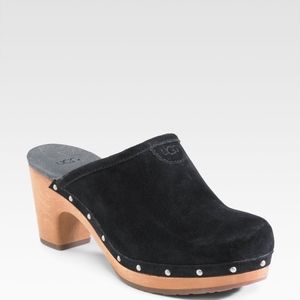 Ugg Black Suede Clogs Size 7